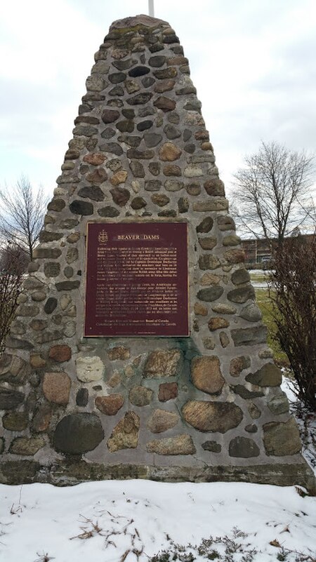 Beaverdams Original Monument now located at Beaverdams Park Thorold ON.jpg