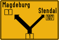 Bild 54 c Sign on approaches to junctions