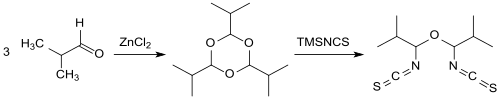 Synthesis of bis (1-isothiocyanato-2-methylpropyl) ether