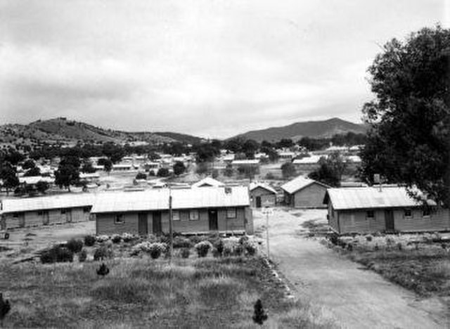 Block 4 of the camp while operational in 1954