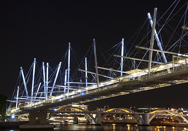 Largest tensegrity bridge in the world, Kurilpa Bridge – Brisbane