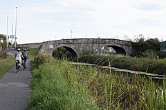 Most Miotły widziany od zachodu ze ścieżki holowniczej