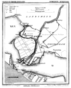 Kaart van de gemeente Buiksloot uit 1868.