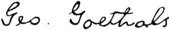 signature de George Washington Goethals