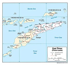 Mapa Timoru Wschodniego