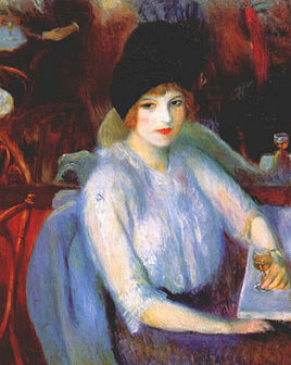 Cafe Lafayette (Kay Laurel), showing influences from Renoir