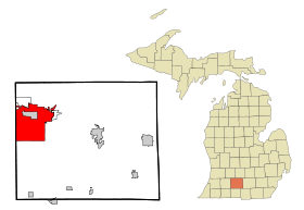 Calhoun County Michigan Incorporated and Unincorporated areas Battle Creek Highlighted.svg
