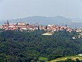 Panorama di Camagna Monferrato dal paese di Lu, Piemonte, Italia