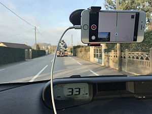 Capture Mapillary sur une route à Meximieux (Ain, France) en novembre 2017.JPG