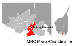Location of Dolbeau-Mistassini