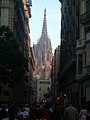 ]] vist des de la Via Laietana pel carrer del Doctor Joaquim Pou. This is a photo of a monument listed in the Spanish heritage register of Bienes de Interés Cultural under the reference RI-51-0000338. Object location 41° 23′ 02″ N, 2° 10′ 35″ E  View all coordinates using: OpenStreetMap