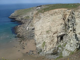 Caroline Slate Quarry Disused slate quarry in Cornwall, England