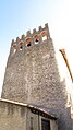 Bell tower wall of the Church of St Félix de Tournegat.jpg