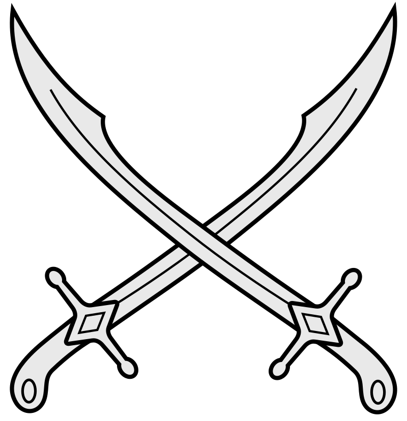 File:Crossed Swords - straight with knuckle bow and ricasso.svg - Wikimedia  Commons