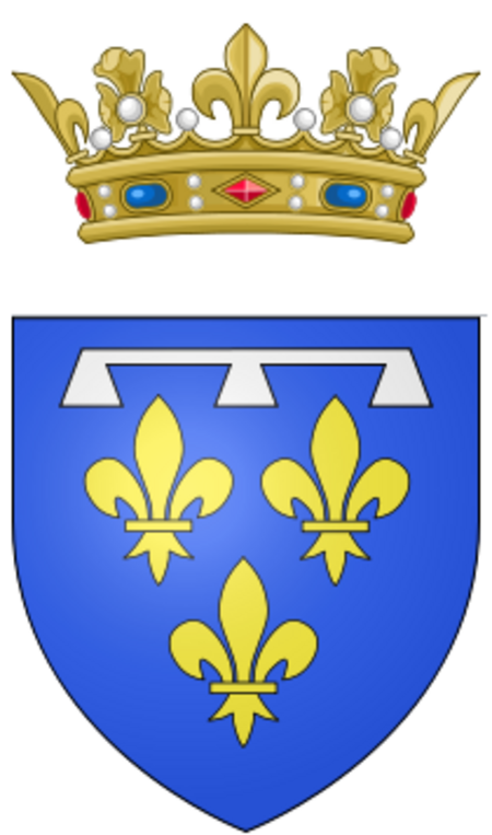 Coat of arms of the Duke of Orléans (as prince of the blood).png