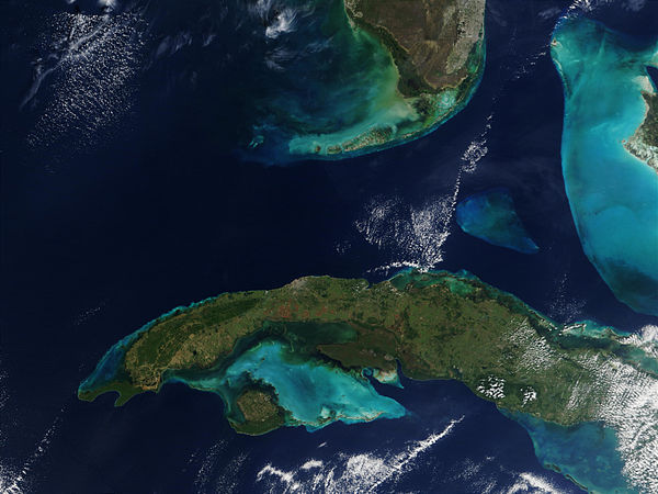 Florida Straits from space