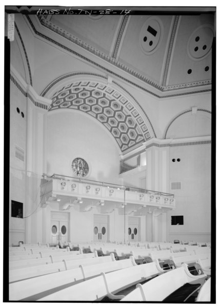 File:DETAIL OF CHOIR LOFT, NORTHEAST WALL - First Presbyterian Church, McCallis Avenue and Douglas Street, Chattanooga, Hamilton County, TN HABS TENN,33-CHAT,4-14.tif