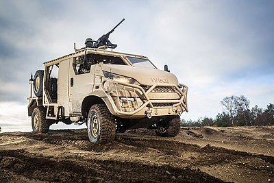 DMV Anaconda off-road vehicle during tests before shipping to the Caribbean.