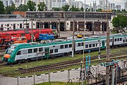 English: DP6 (Pesa 760M) train. Minsk, Belarus Русский: ДП6 (Pesa 760M). Минск, Беларусь