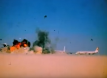 Dawson field aircrafts blown up, Jordan, 12 September 1970.png