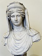 sogenannte Demeter Altemps mit Diadem, römische Kopie nach griechischem Original aus dem 4. Jhd. vor Chr. (Museo nazionale romano Palazzo Altemps, Rom).