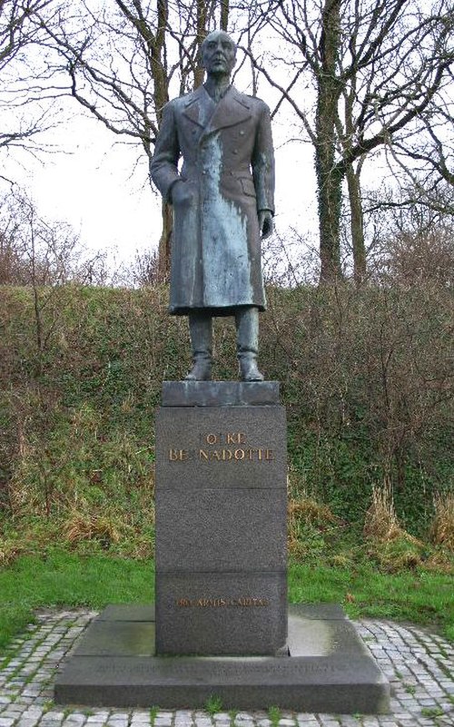 A monument to Folke Bernadotte in Denmark.