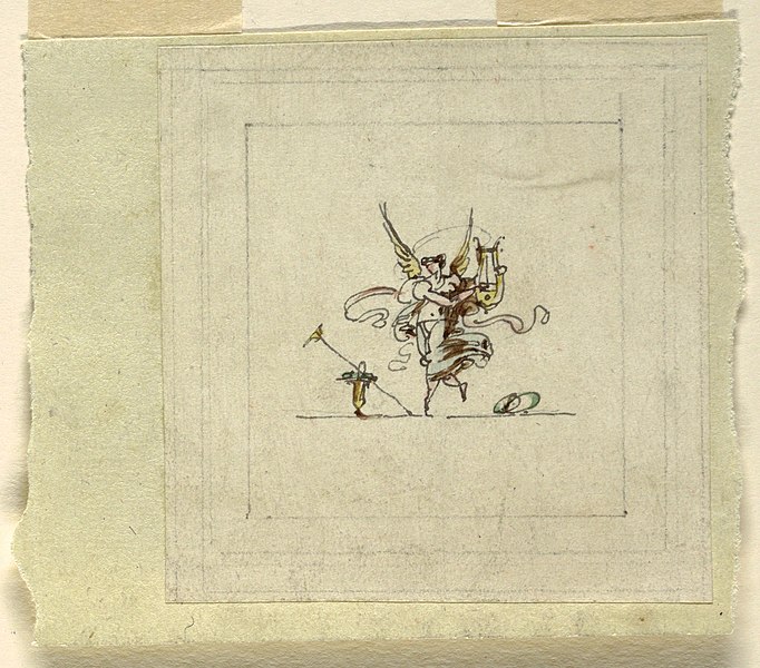 File:Drawing, Dancing Fame with Lyre, Sala di Recezione, Palazzo Quirinale, Rome, 1812 (CH 18540041).jpg