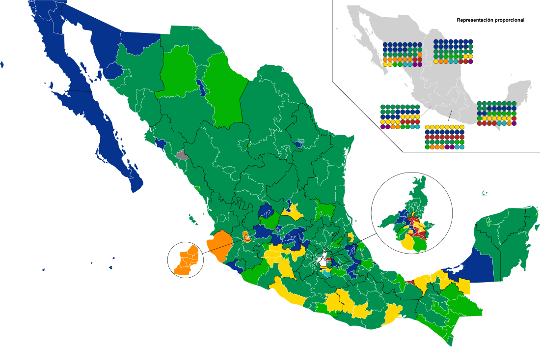 File:Elecciones legislativas de México de 2015 por distrito federal.svg