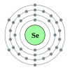 Selenium's electron configuration is 2, 8, 18, 6.