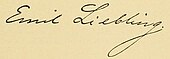 signature d'Emil Liebling
