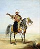 Oriental rider in rich robe on horse with parade bridle, Oil on canvas (c.1840) (Only Attribuited)