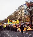 Manifestants de la secció francesa durant el Fòrum Social Europeu de París