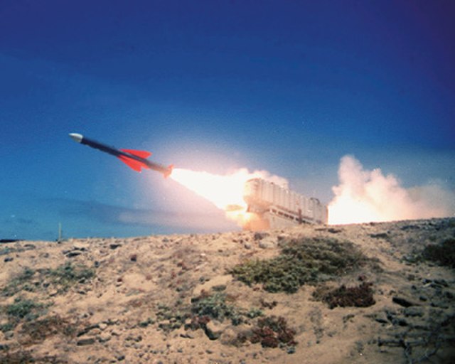 An Exocet Anti-ship missile in flight