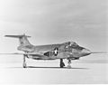 The first F-101A on lakebed at Edwards AFB shortly after arrival in 1954.