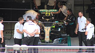 F1 W09 in der Garage beim Österreich-GP