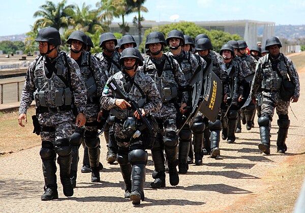 Agents of the National Public Security Force active.