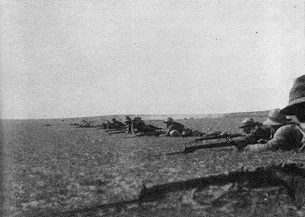 British infantry at the Battle of Rafa.
