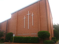 The historic First Baptist Church of Victoria dates to 1852, though the sanctuary was completed during the 1960s.