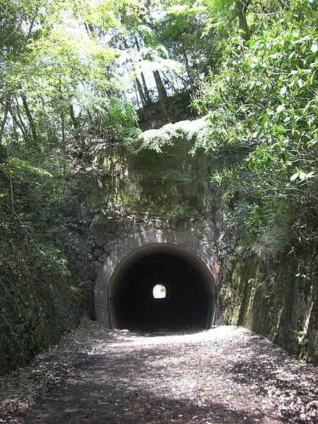 File:First tunnel of the abandoned railway hike at Takarazuka, Japan.jpg