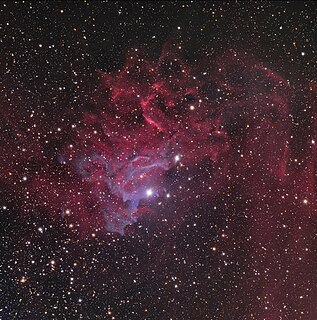 IC 405 Emission nebula in the constellation Auriga