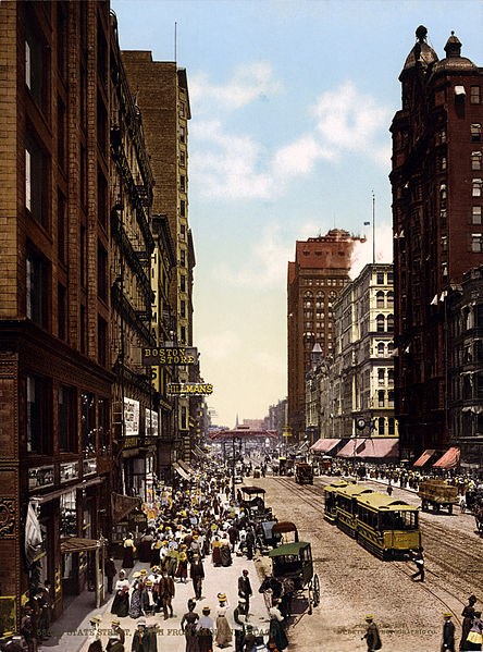 File:Flickr - …trialsanderrors - State Street north from Madison Street, Chicago, Illinois, 1900.jpg