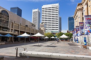 Forrest Place Pedestrian mall in Perth, Western Australia