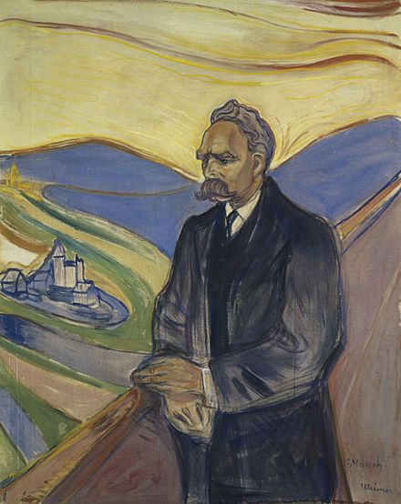 Nietzsche, pentraĵo de Edward Monk, 1906