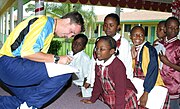 Gary White Visits Local Schools - Bahamas