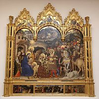 Gentile da Fabriano: Adorazione dei Magi, 1423, Uffizien, Florenz