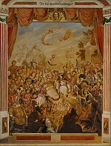 The First Appearance of William Shakespeare on the Stage of the Globe Theatre by George Cruikshank George Cruikshank - The First Appearance of William Shakespeare on the Stage of the Globe Theatre - Google Art Project.jpg