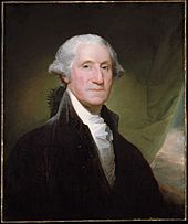 A painting of a man with white hair wearing a white ruffled shirt and dark coat