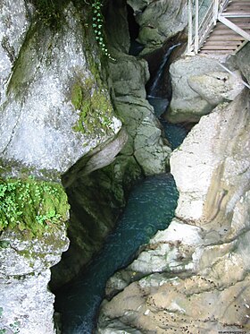 El Dranse en las gargantas.