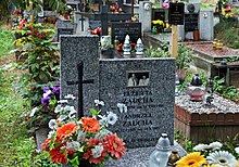 Mormântul lui Andrzej Zaucha, cimitirul Pradnik Czerwony, strada Powstańców 48, Cracovia, Polonia.jpg