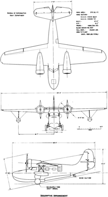 3-view line drawing of the Grumman JRF-5 Goose Grumman JRF-5 Goose 3-view line drawing.png